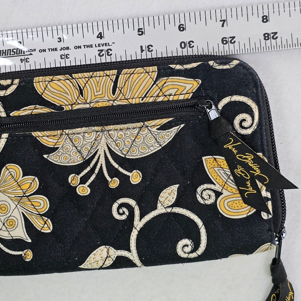 Vera Bradley Provencal Quilted Cotton Zip Around Accordion Wallet Yellow Bird‎ - Picture 2 of 6